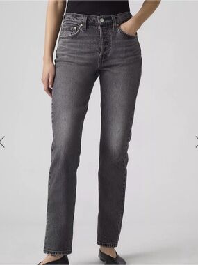 Levi’s Charcoal Premium Denim Button Fly Jeans Sz 32